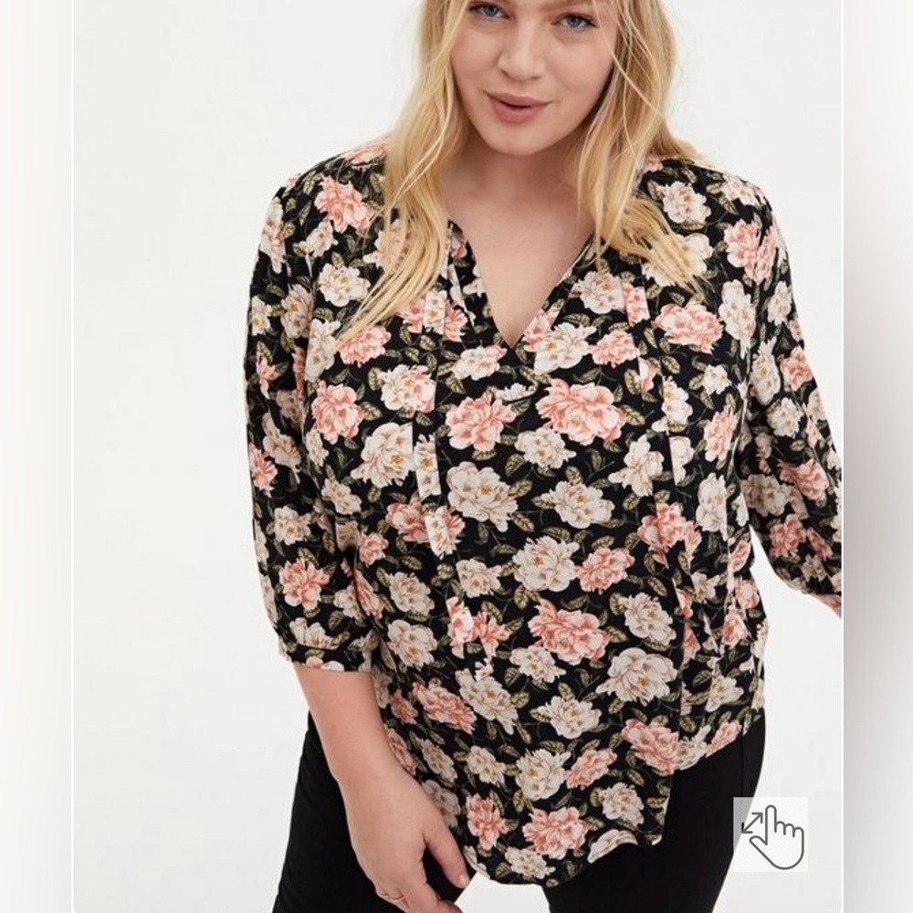 Floral peasant blouse